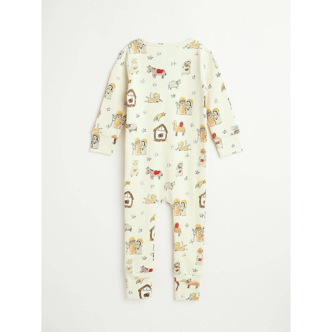 Away in a Manger PJ Footless Onesie Cotton