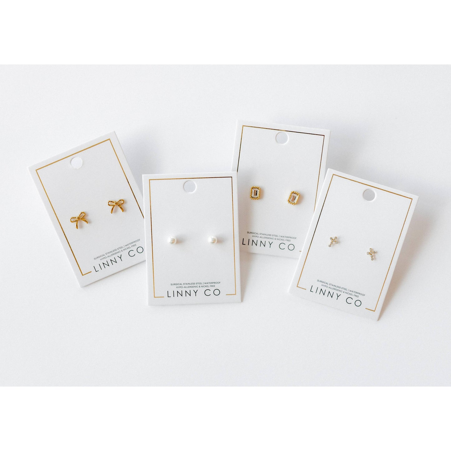 Screwback Stud Earrings - Sadie - Gold