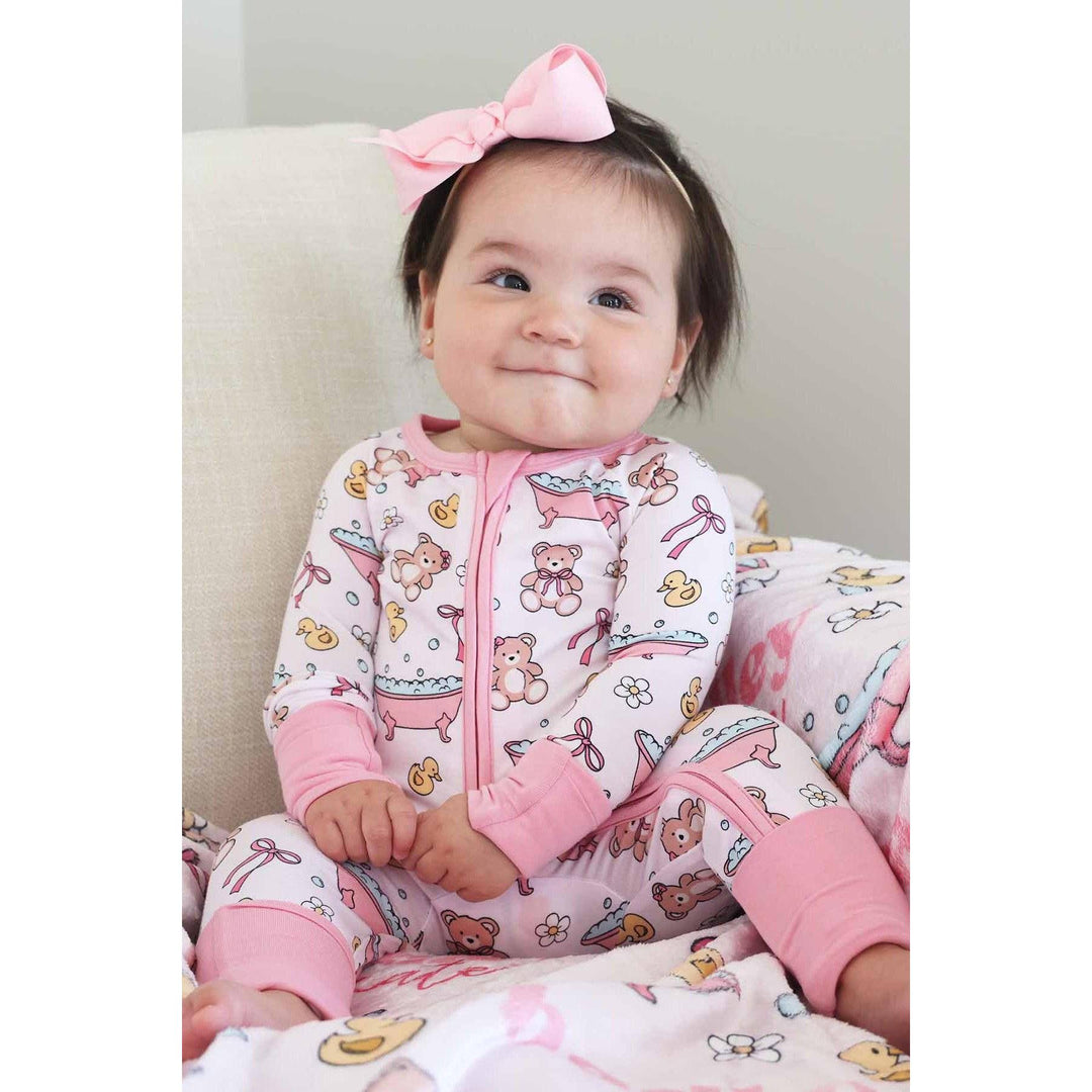 Bathtime Besties Convertible Zip Romper | Pink