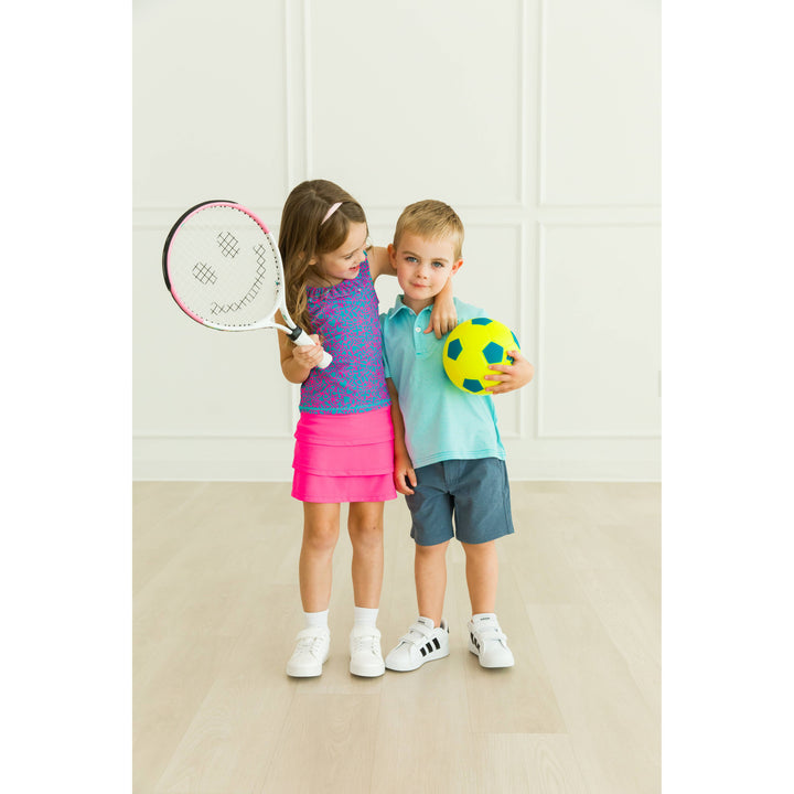 Girls Neon Magenta Active Skort