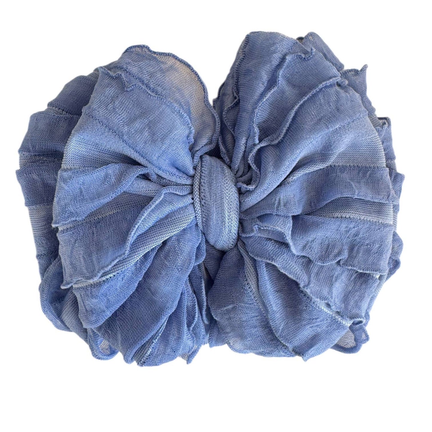 Denim Ruffled Headband