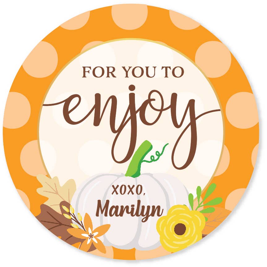 PERSONALIZED Fall Cookie Bags (Label PPEN)