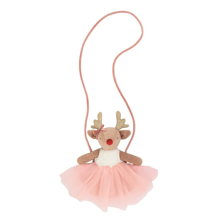 Mud Pie - Pink Reindeer Purse
