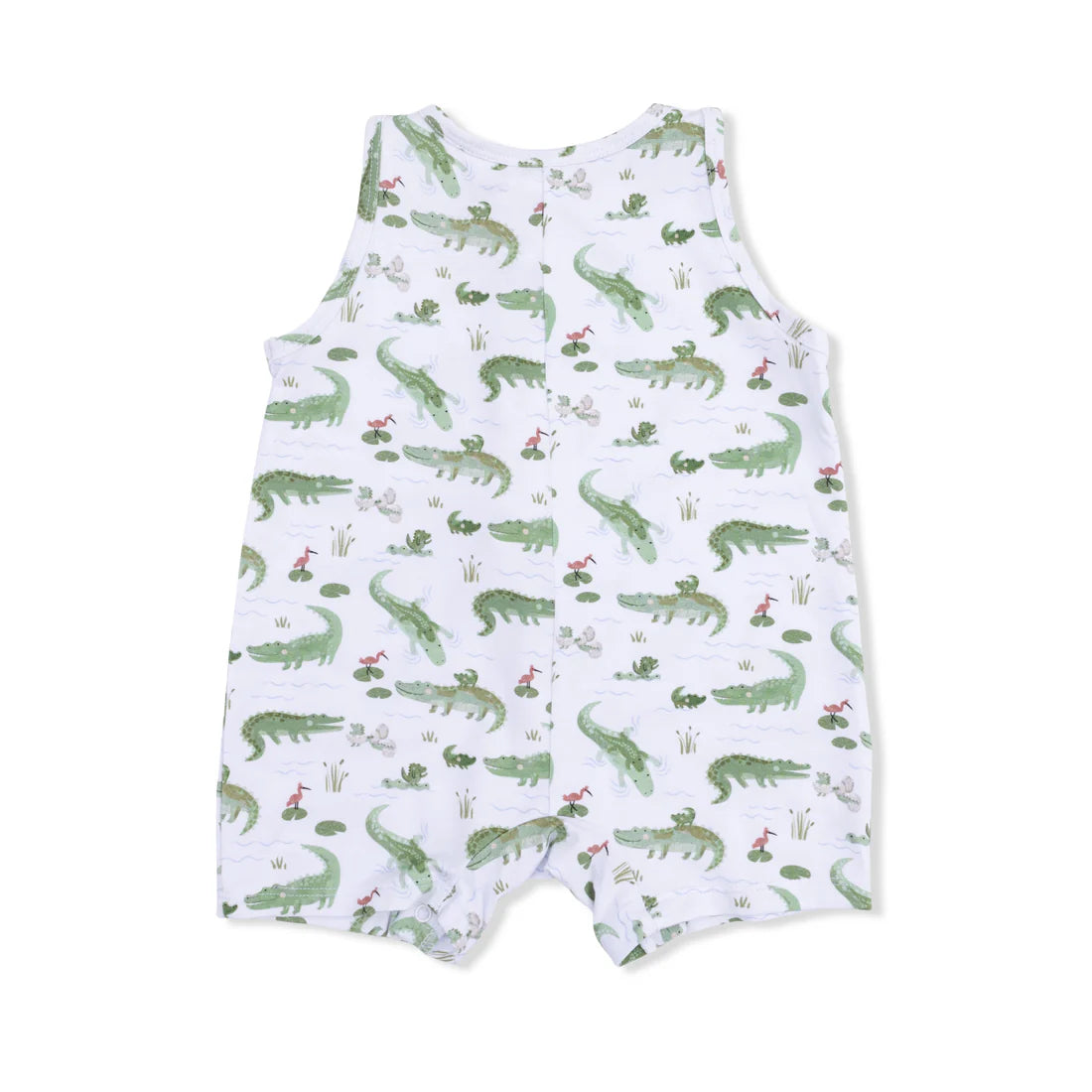 Crayon Alligators Sleeveless Bamboo Shortie Romper