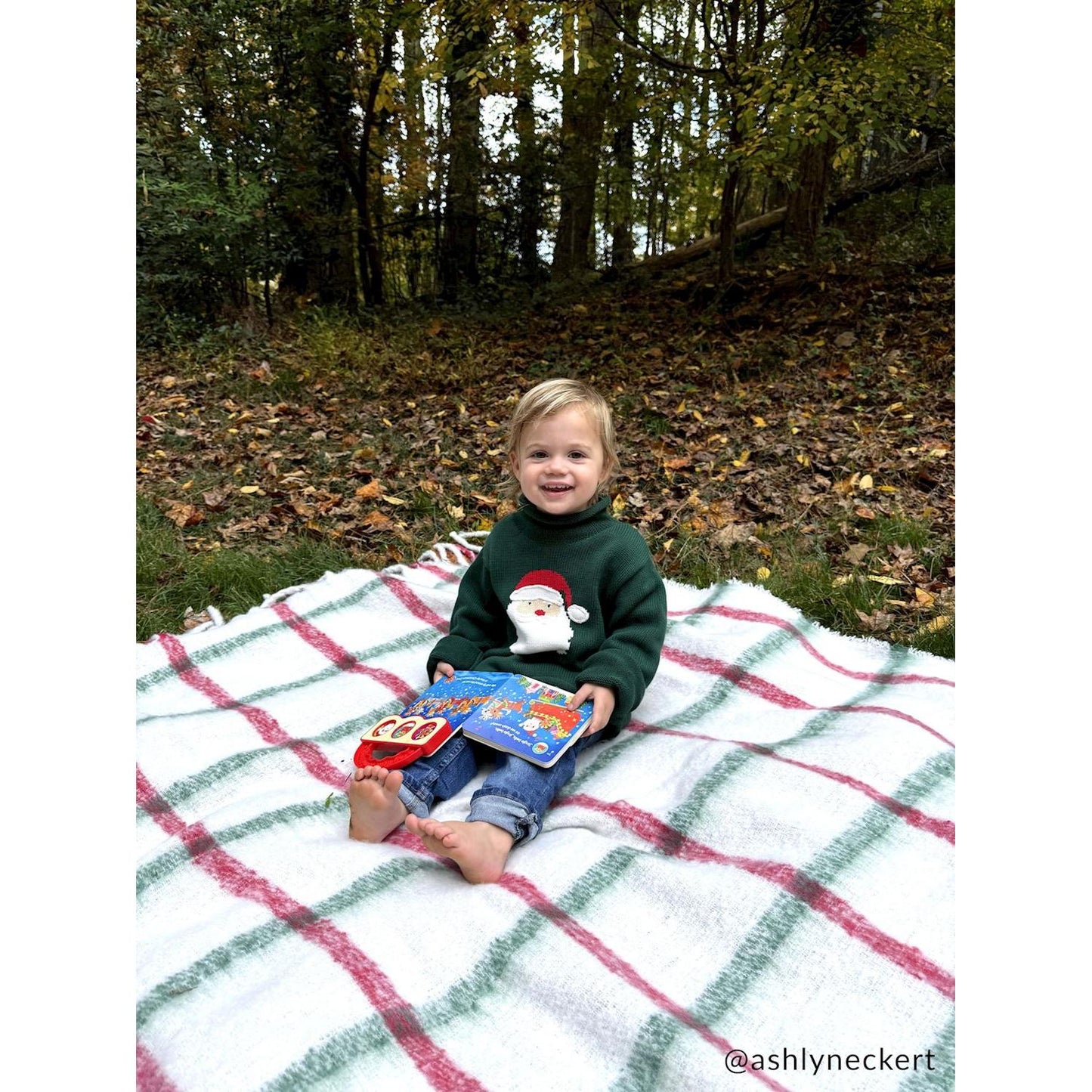 Green Santa Rollneck Sweater