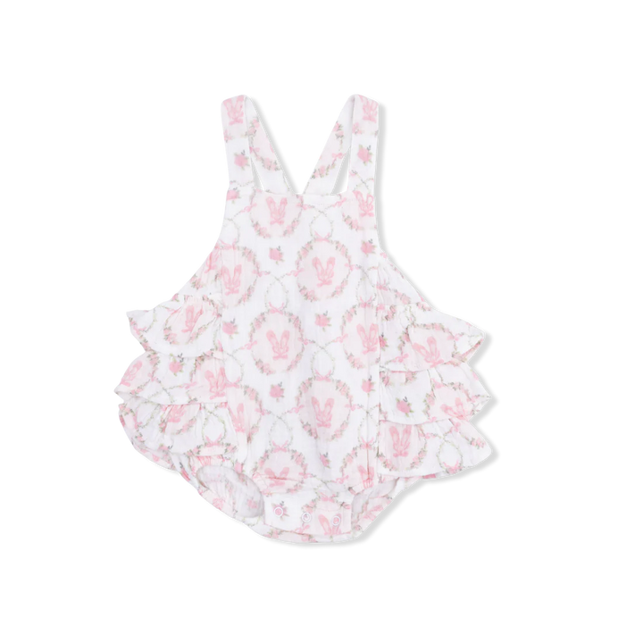 Cameo Ballet Shoes Organic Muslin Ruffle Sunsuit
