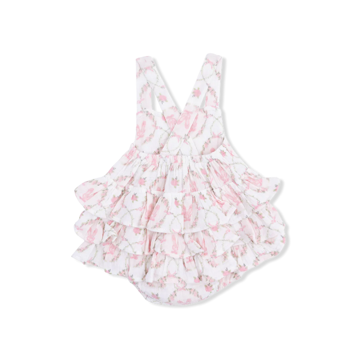Cameo Ballet Shoes Organic Muslin Ruffle Sunsuit