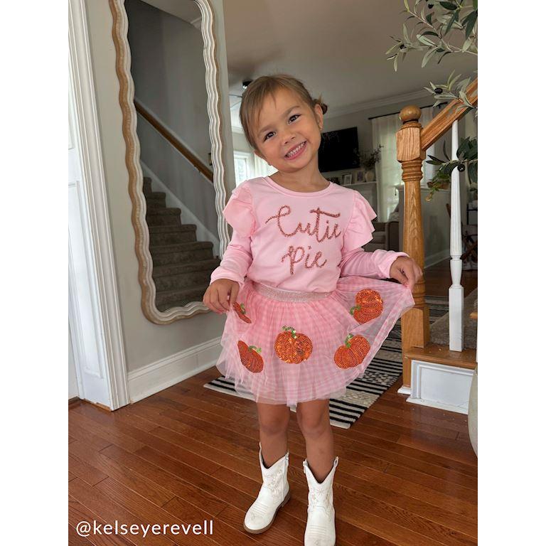 Mud Pie Pumpkin Sequin Tutu
