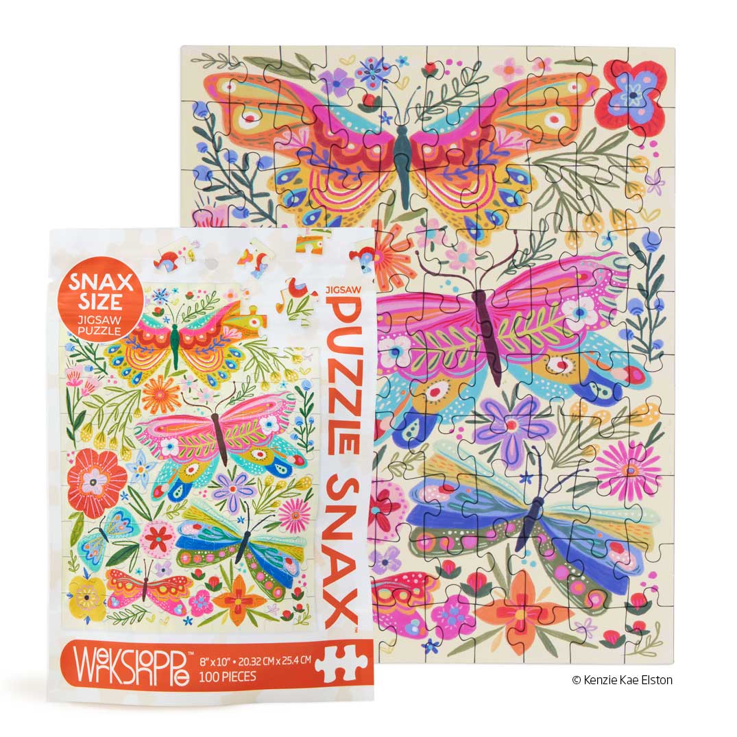 Butterfly Floral 100 Piece Puzzle Snax