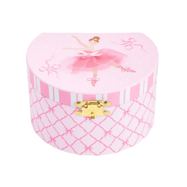 Ballet Musical Jewelry Box - Wind-Up Ballerina with Tutu &amp; Gem Details