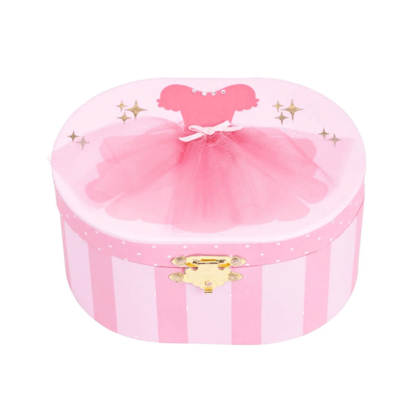Ballet Musical Jewelry Box - Wind-Up Ballerina with Tutu &amp; Gem Details