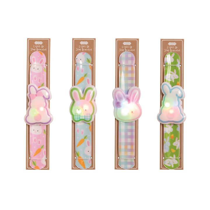 Easter Light-Up Slap Bracelet - LED Animal Character with Patterned Band