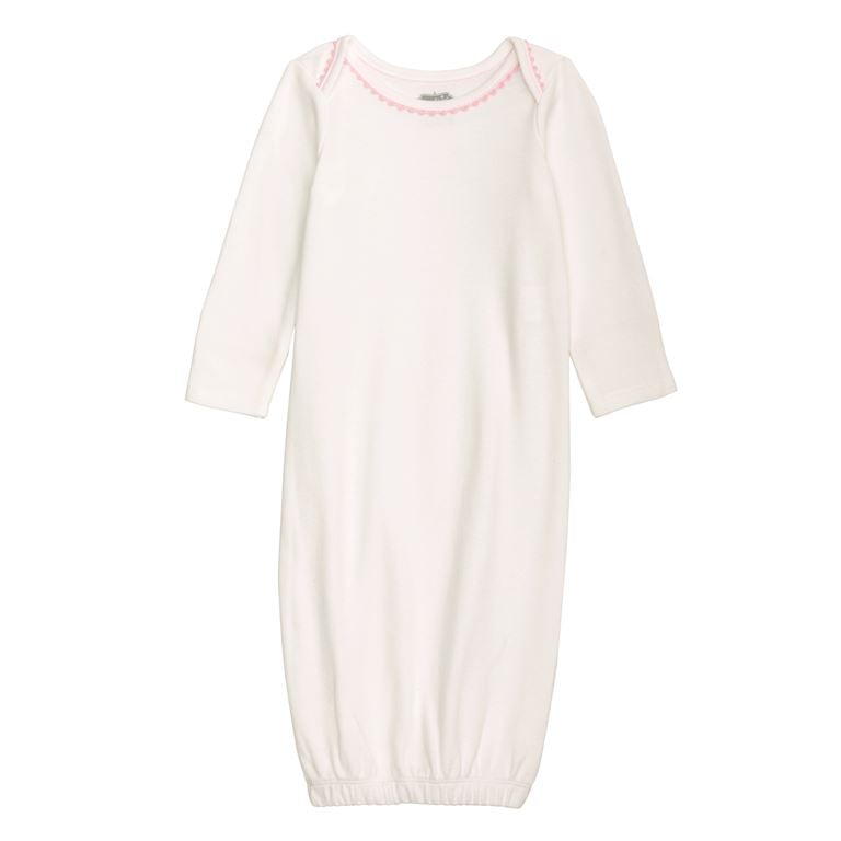 Mud Pie - Pink Crochet Trim Gown