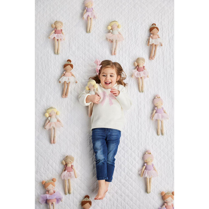Mud Pie Ballerina Doll - Knit Yarn Hair &amp; Tutu Detail