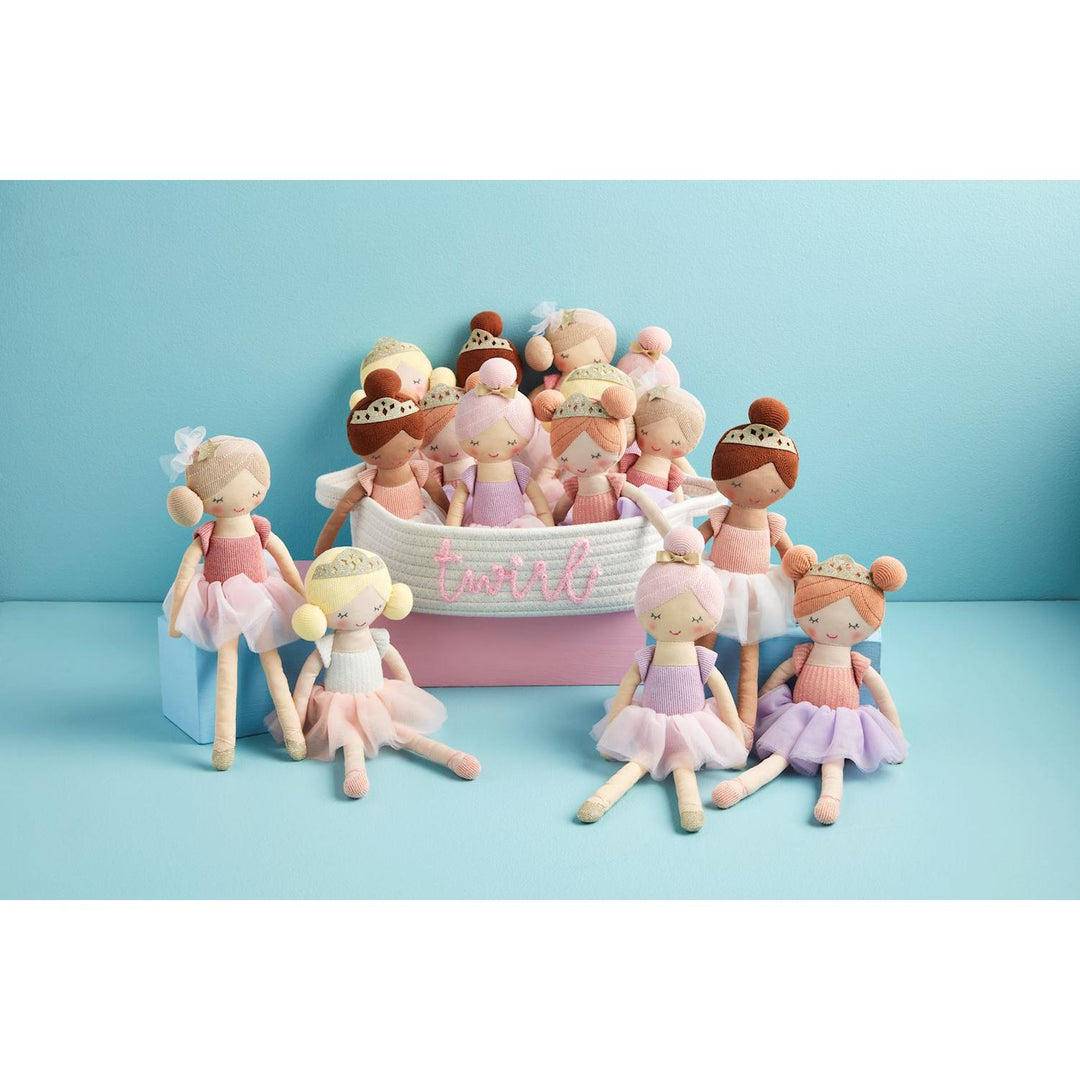 Mud Pie Ballerina Doll - Knit Yarn Hair &amp; Tutu Detail