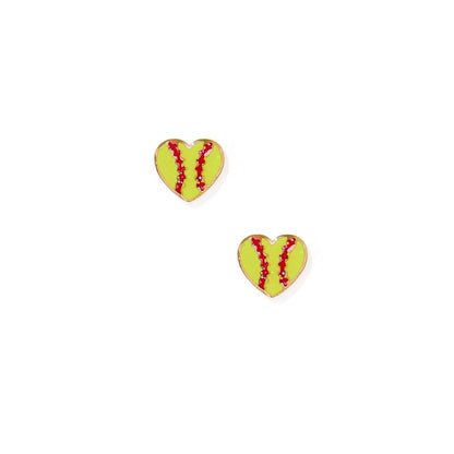 Screwback Stud Earrings - Softball
