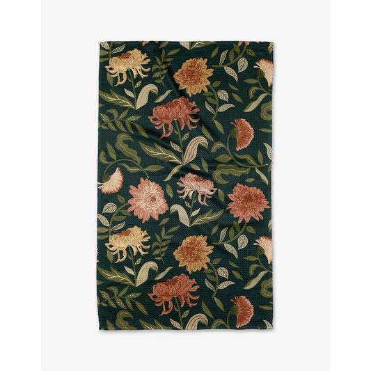 Chrysanthemums In November Tea Towel