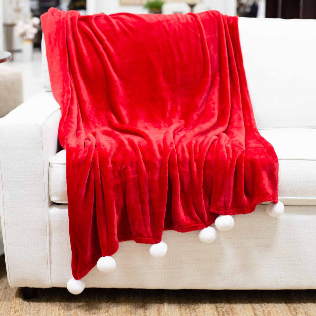 Santa Pom Pom Throw by The Royal Standard