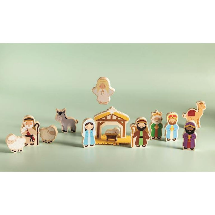 Mud Pie Nativity Wood Toy Set