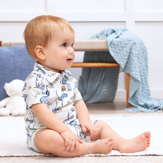 Baby Boy's Thumper Bamboo Shortie Romper
