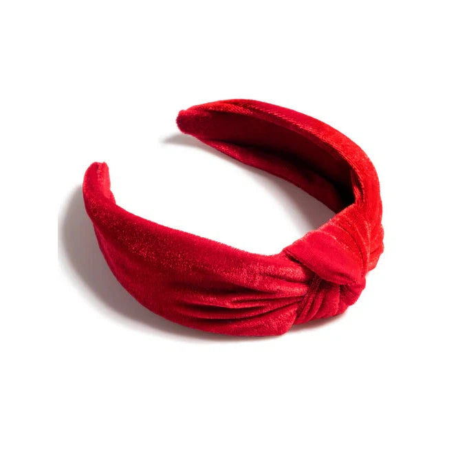 Shiraleah Knotted Velvet Headband, Red