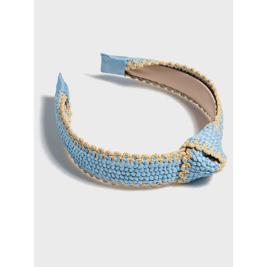 Sky Knotted Straw Headband