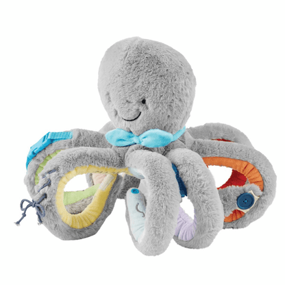 Octivity Pal Plush Toy - Interactive Sensory Octopus with Rattle & Squeaker