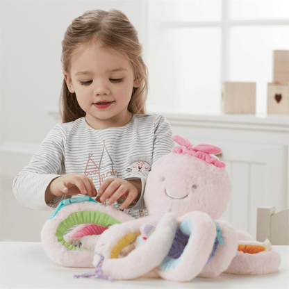 Octivity Pal Plush Toy - Interactive Sensory Octopus with Rattle & Squeaker