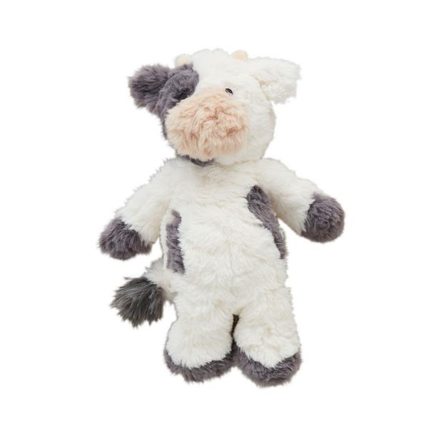 Mud Pie Farm Plush Animals - Soft Faux Fur Weighted Sitting Toy