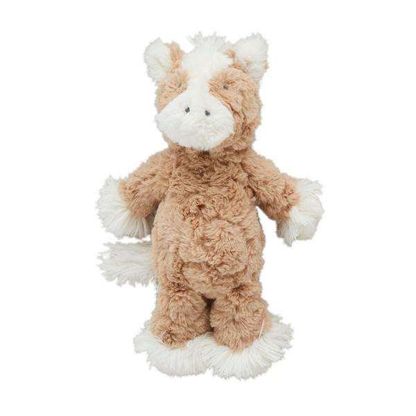Mud Pie Farm Plush Animals - Soft Faux Fur Weighted Sitting Toy