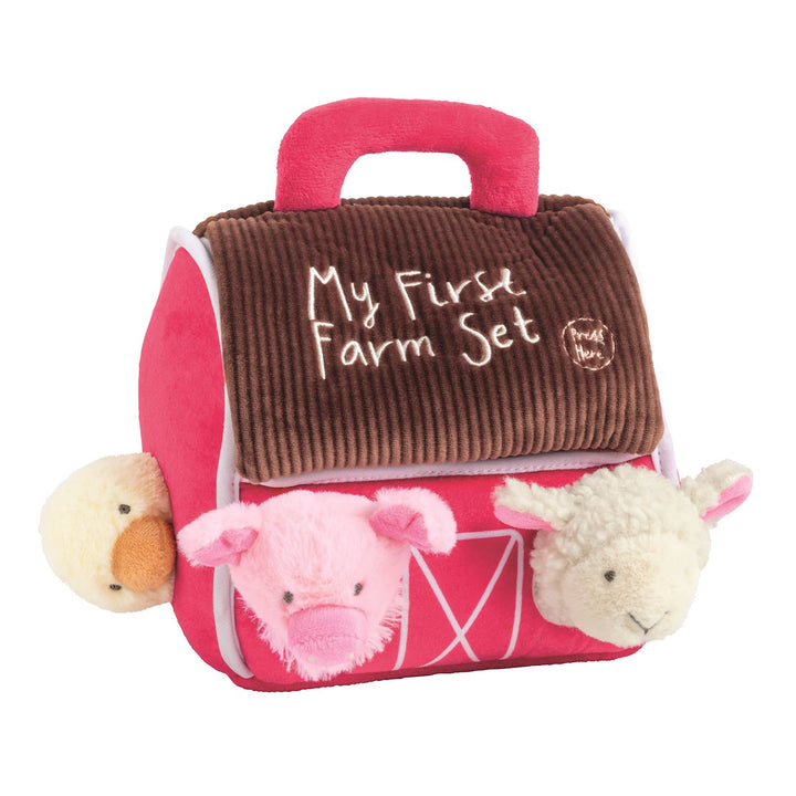 My First Farm Plush Set - 4-Piece Interactive Talking Animal &amp; Barn Set