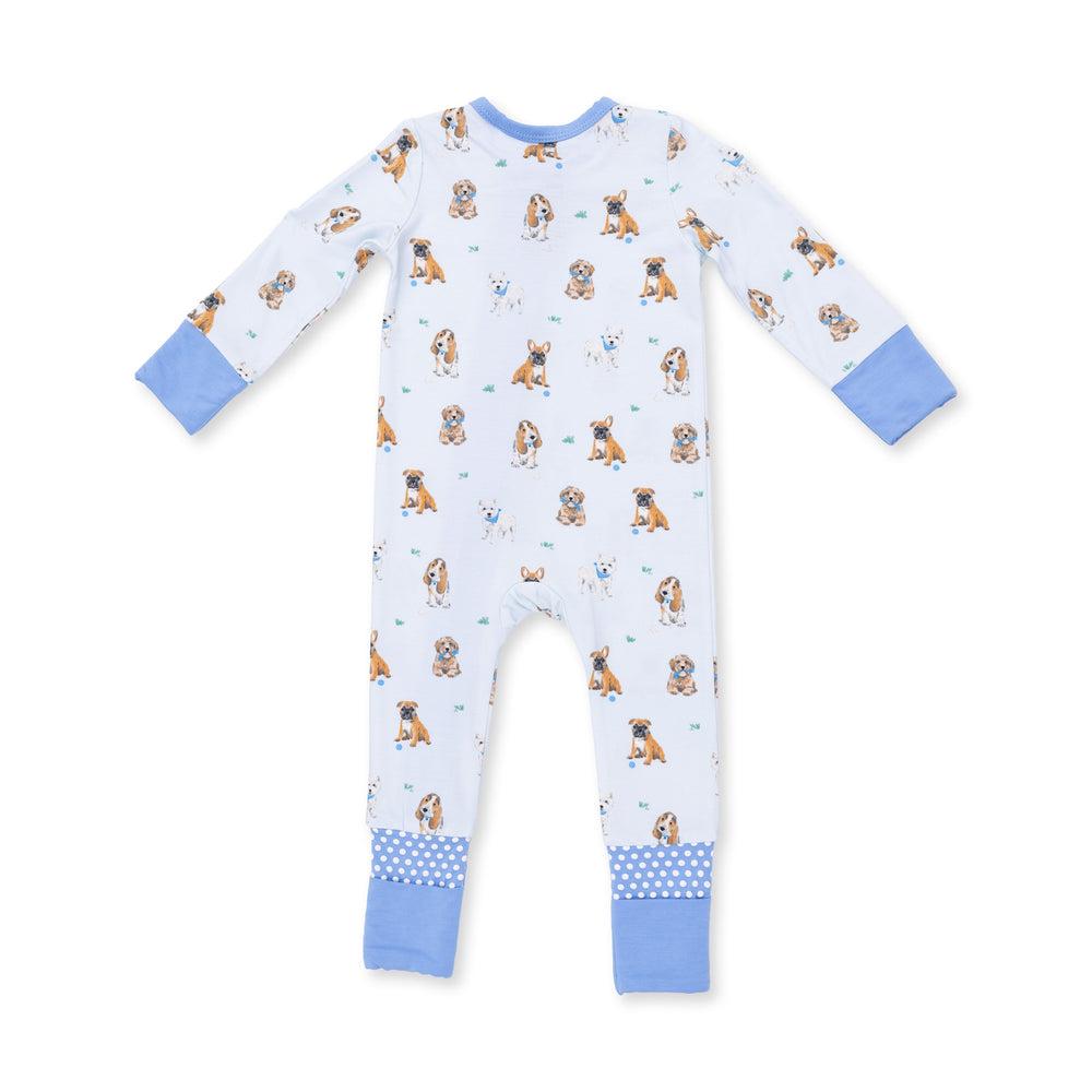 Angel Dear Bestie Dogs Blue Convertible Romper Blue