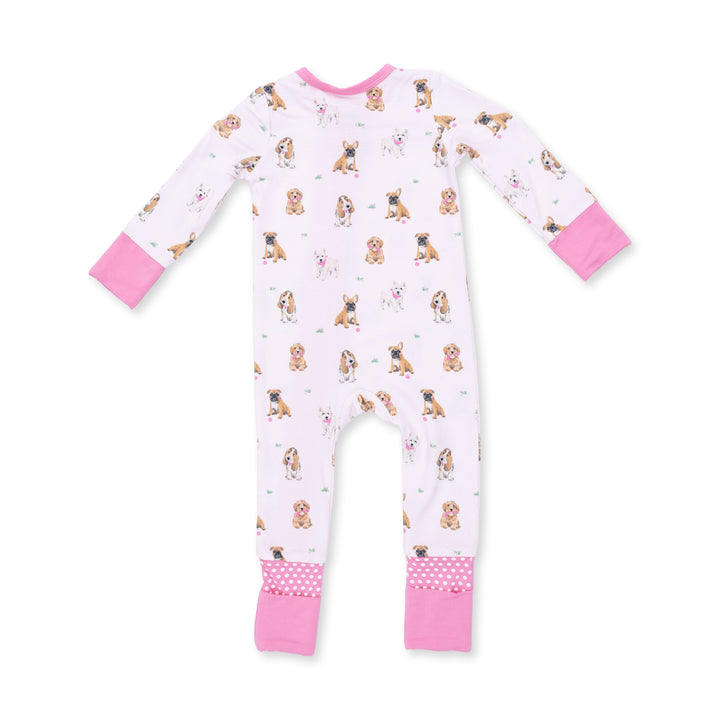 Angel Dear Bestie Dogs Pink Convertible Romper Pink