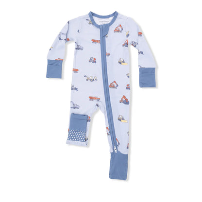 Construction Vehicles Bamboo Convertible Romper | Angel Dear