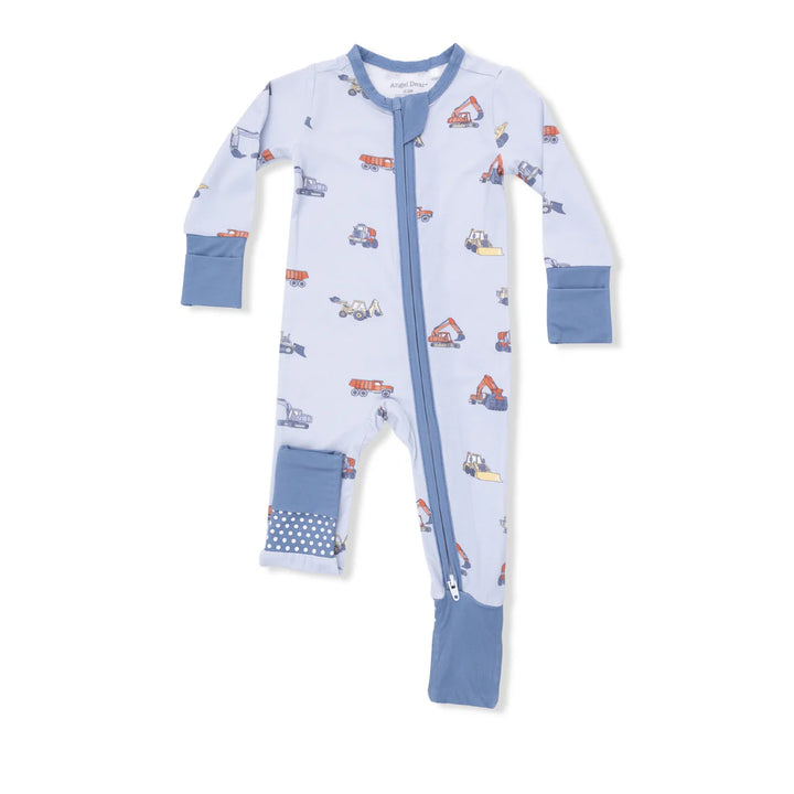 Construction Vehicles Bamboo Convertible Romper | Angel Dear
