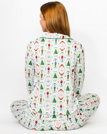 Women’s Nutcracker Waltz Long Sleeve Button Up Sleep Shirt & Pants by The Royal Standard