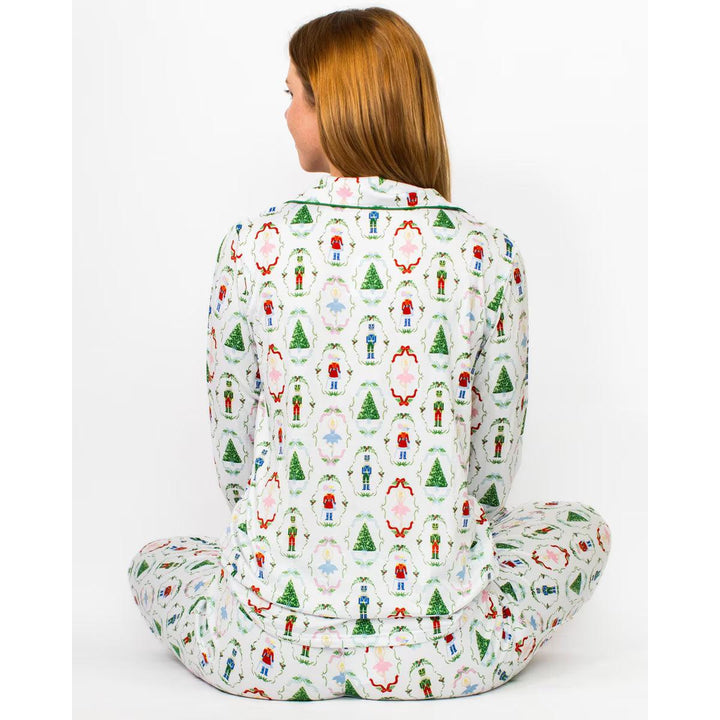 Women’s Nutcracker Waltz Long Sleeve Button Up Sleep Shirt &amp; Pants by The Royal Standard