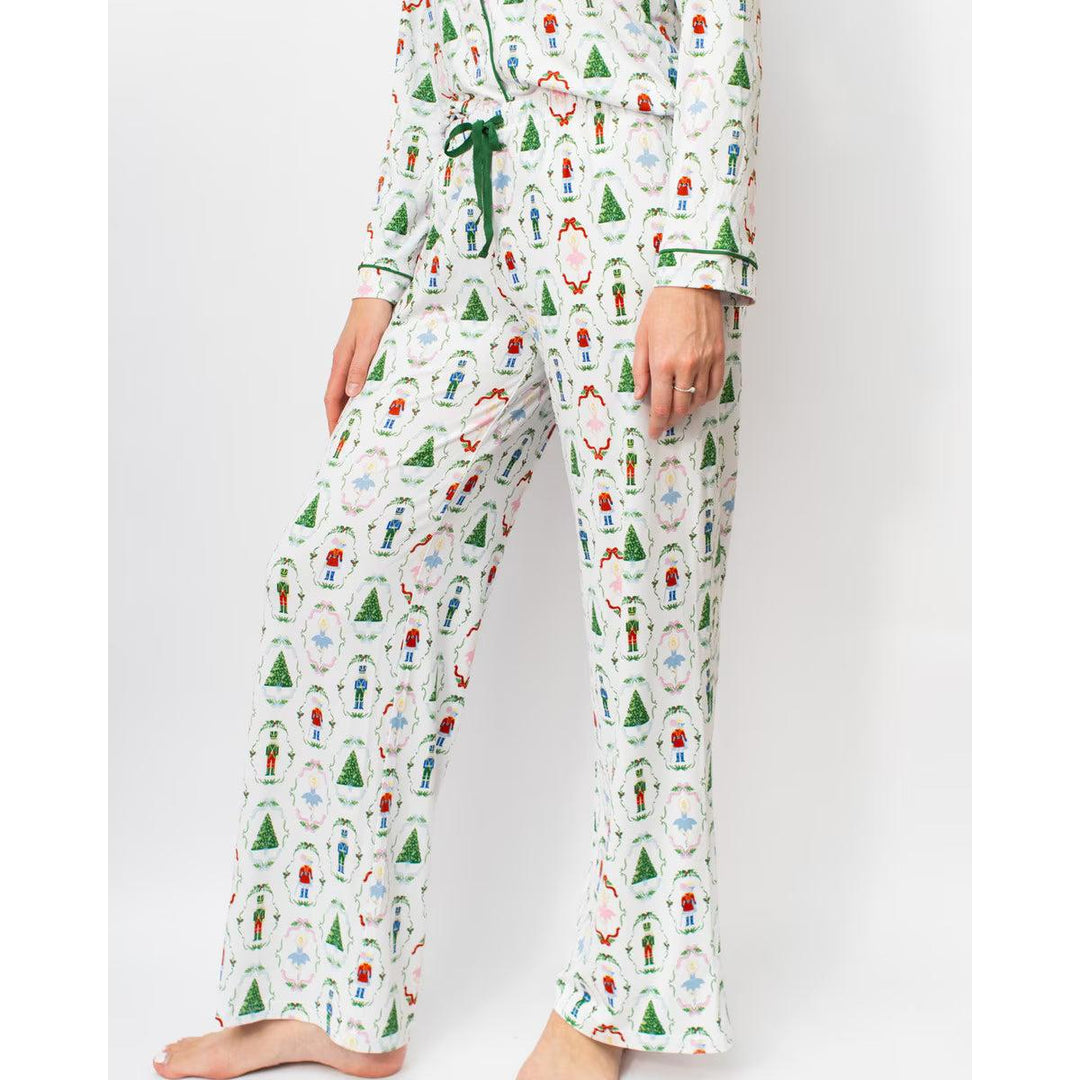 Women’s Nutcracker Waltz Long Sleeve Button Up Sleep Shirt &amp; Pants by The Royal Standard