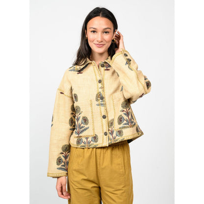Lurex Block Print Jacket