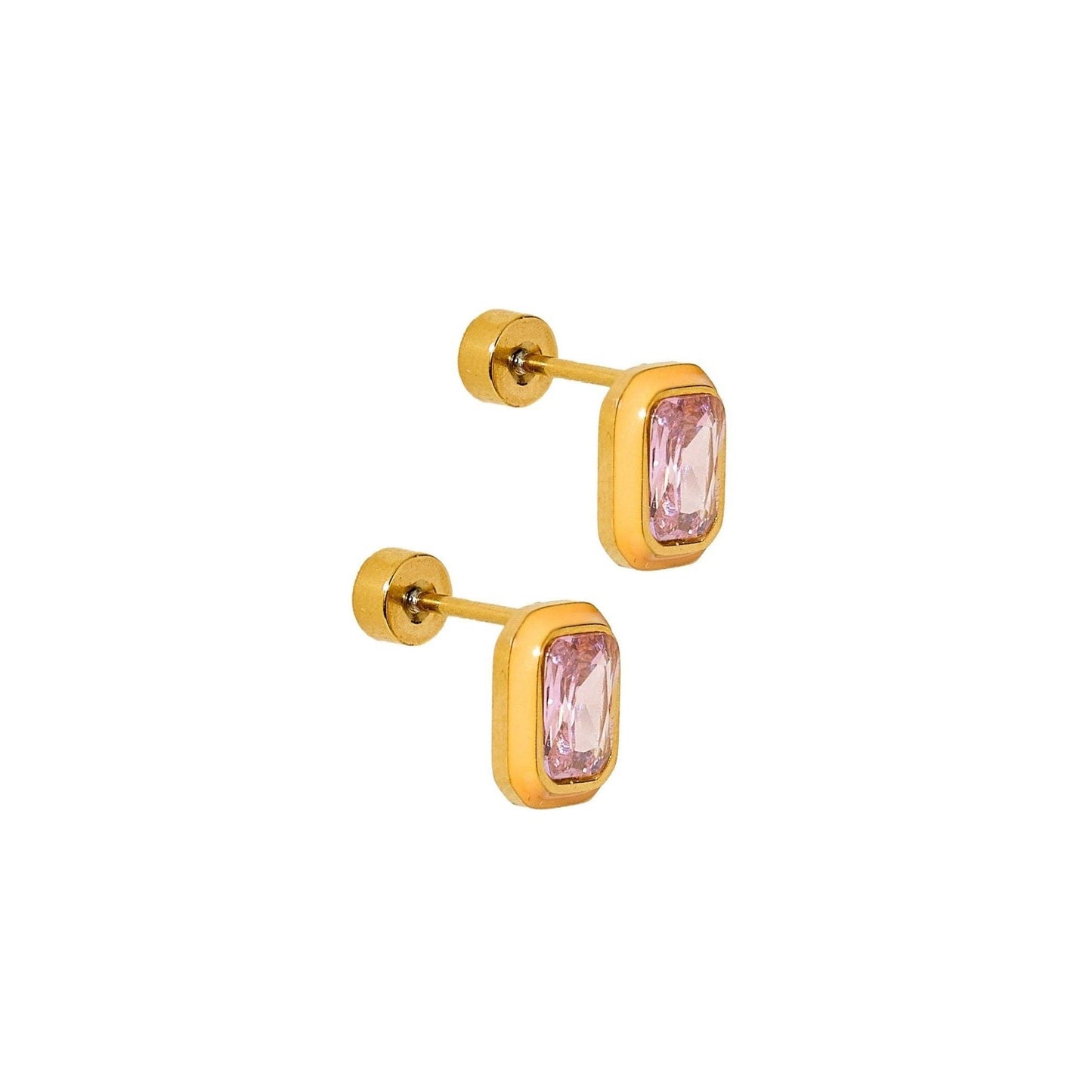 Screwback Stud Earrings - Whitney Orange Sherbert