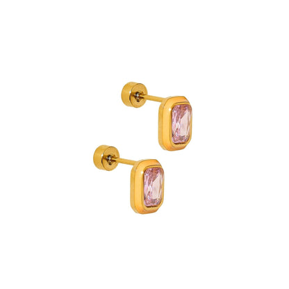 Screwback Stud Earrings - Whitney Orange Sherbert