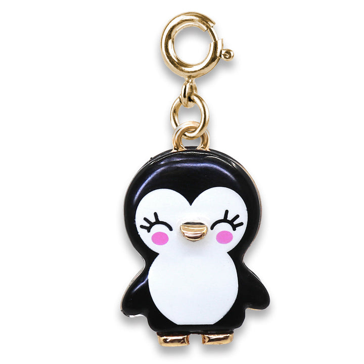 Charm It Gold Penguin charm, a 3D winter penguin charm for kids charm bracelets
