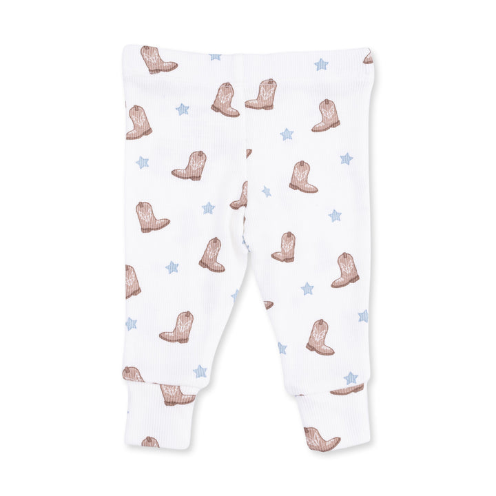 Angel Dear Mini Cowboy Boots Long Sleeve Henley Play Set Off White