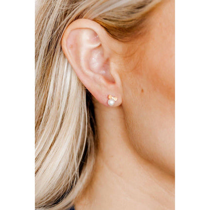 Screwback Stud Earrings - Heidi Pearl Bow