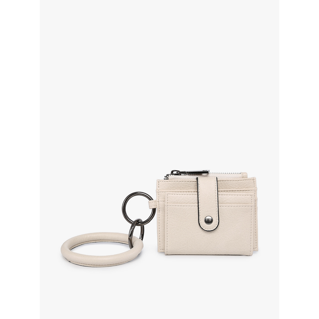 Jen &amp; Co Sammie Mini Snap Wallet with Ring | Vegan Leather Card Holder