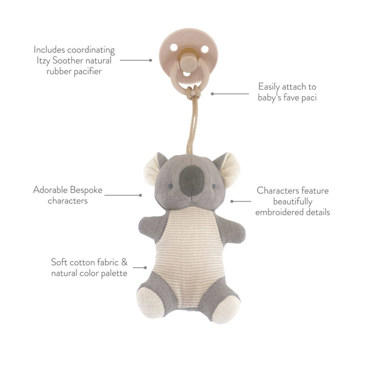Itzy Ritzy Bitzy Pal Natural Rubber Pacifier &amp; Plush
