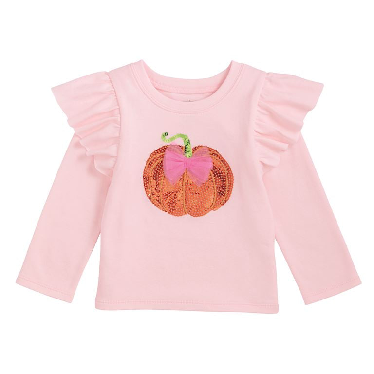 Mud Pie - Pink Sparkle Pumpkin Tee