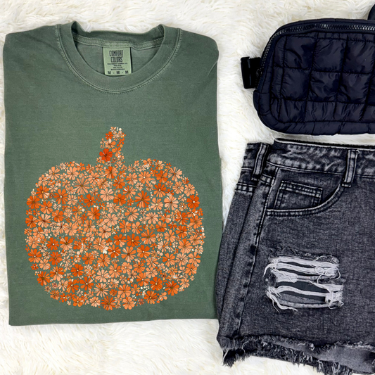 Floral Pumpkin Graphic Tee