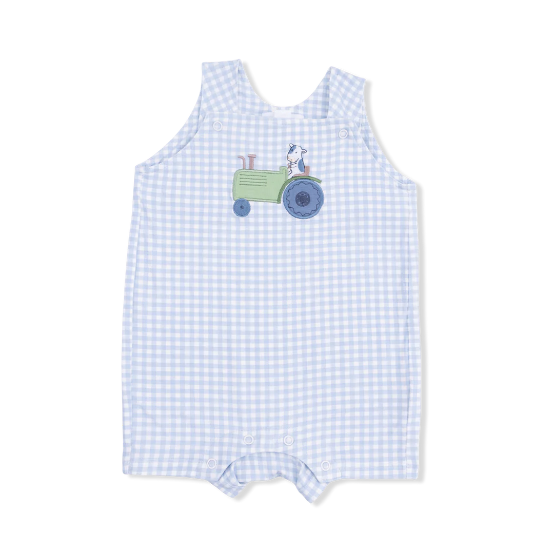 Farm Animals Bamboo Overall Shortie &amp; Bodysuit Set | Angel Dear
