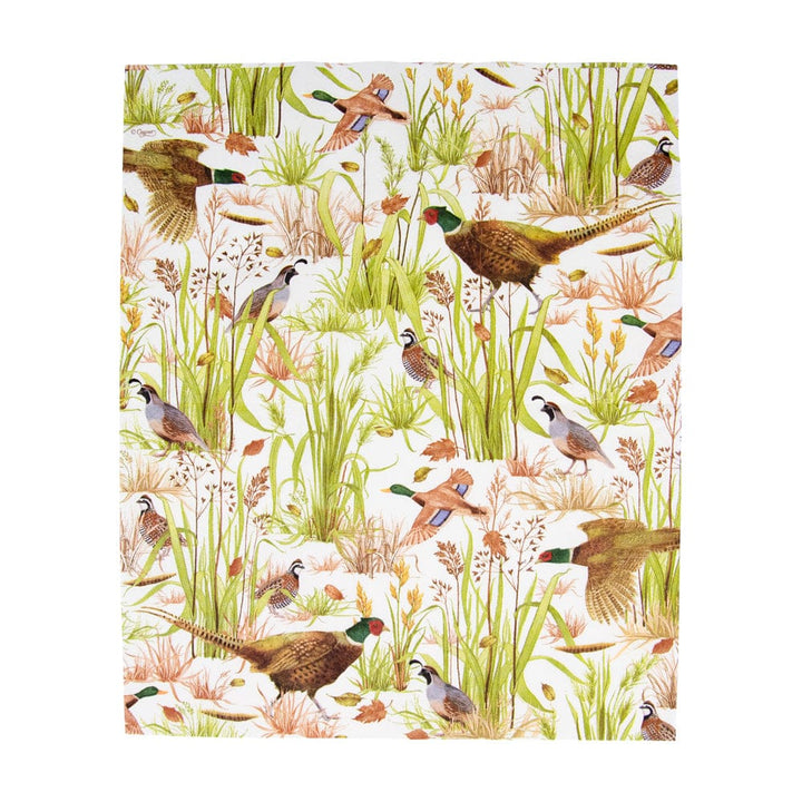 Caspari Birds of a Feather triple-ply paper guest napkins for fall and Thanksgiving.